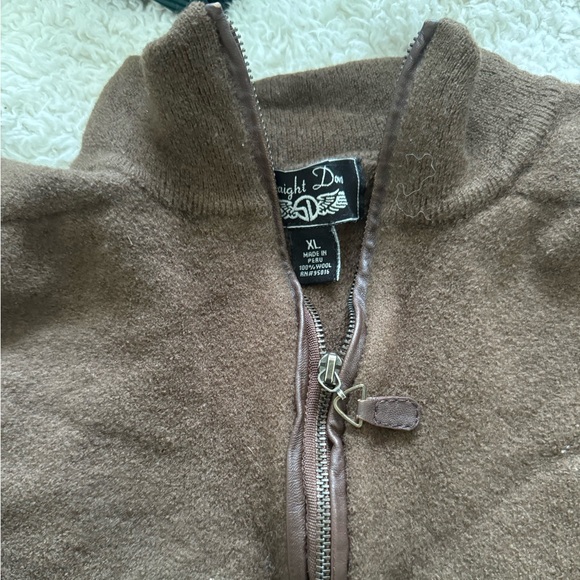 Vintage Brown Quarter Zip Sweater - Picture 2 of 3